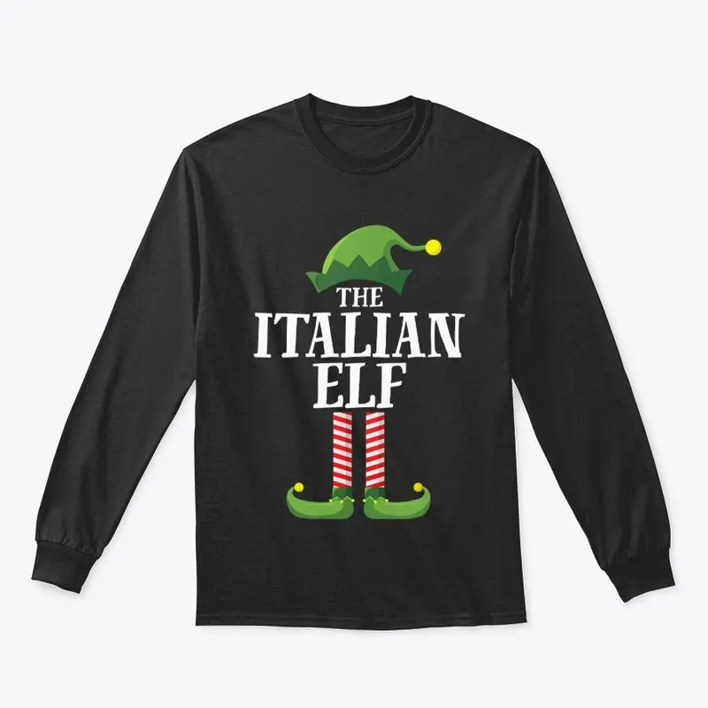 Italian Elf Matching Xmas Party  T-shirt