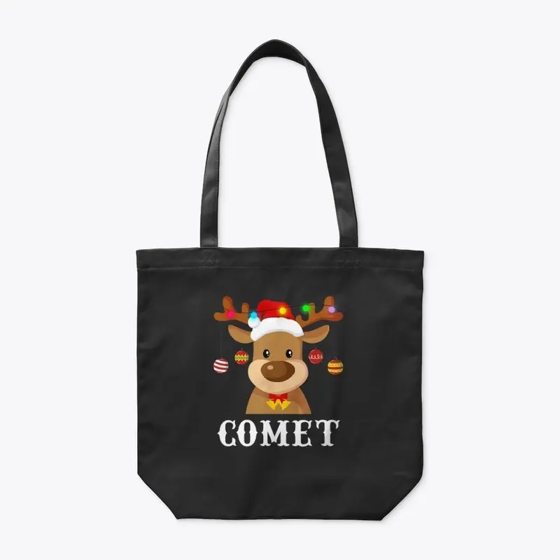 Santa Reindeer Comet Xmas T-Shirt