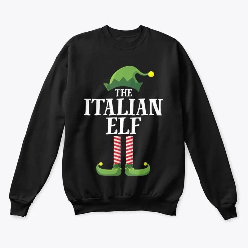 Italian Elf Matching Xmas Party  T-shirt