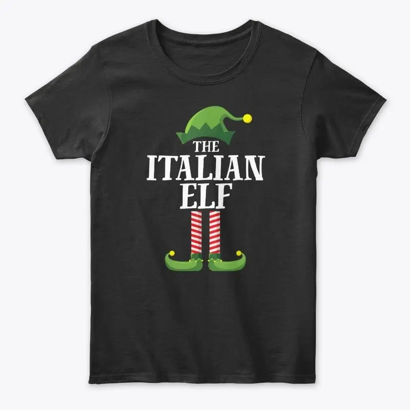 Italian Elf Matching Xmas Party  T-shirt