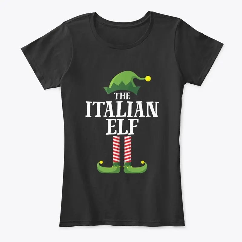 Italian Elf Matching Xmas Party  T-shirt