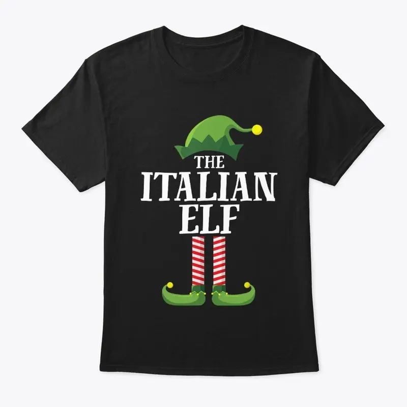 Italian Elf Matching Xmas Party  T-shirt