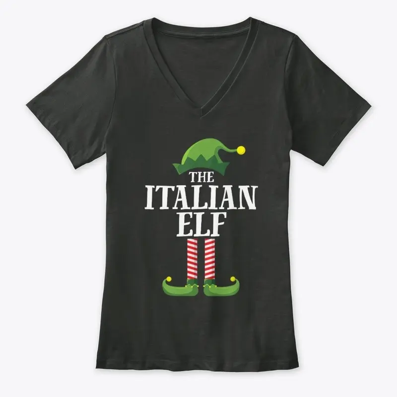 Italian Elf Matching Xmas Party  T-shirt