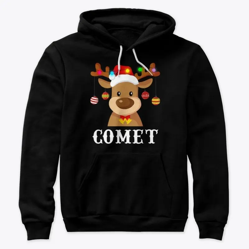 Santa Reindeer Comet Xmas T-Shirt