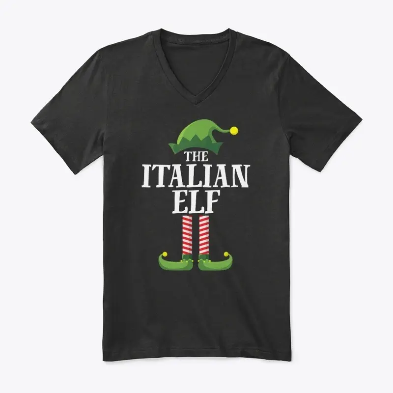 Italian Elf Matching Xmas Party  T-shirt