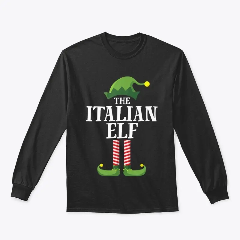 Italian Elf Matching Xmas Party  T-shirt